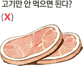 고기만 안 먹으면 된다? (X)